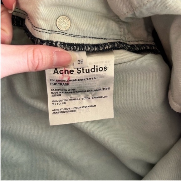 Acne Studios Pop Trash Distressed Straight Jeans - Picture 9 of 10